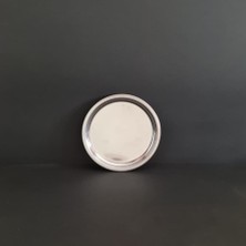 6 Adet Paslanmaz Çelik Diplomat Tabak 430 Kalite Tatlı & Pasta Servis Tabağı 14 cm