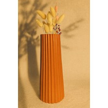 Beton Pampas Vazosu Çiçek Vazosu 19 cm