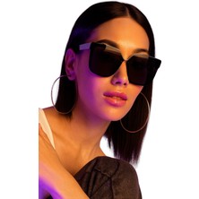 Mia Aksesuar Gold-Siyah Büyük Kasa Kadın Güneş Gözlüğü