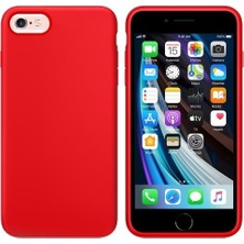 Piyasa Sepeti Apple iPhone 6S İçi Kadife Silikon Kılıf Kırmızı