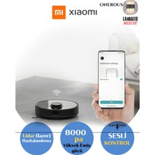 8000PA Yüksek Güç Wi-Fi Akıllı Kontrol Mi Robot S10T Lidar Tarama Robot Süpürge Lambader Hediye