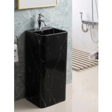 Yedi Yapı Mono Blok Ayaklı Kolon Köşeli Seramik Lavabo