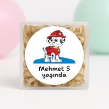 Kişiye Özel Paw Petrol M2TEMALI Doğum Günü Temalı Yapışkanlı Etiket 4 cm Yuvarlak 24 Adet