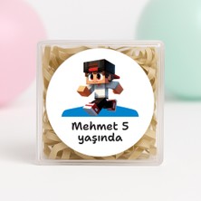 Kişiye Özel Roblox Temalı Doğum Günü Temalı Baskılı Yapışkanlı Etiket 4 cm Yuvarlak 24 Adet