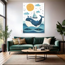 Kanvas Tablo Ev Ofis Duvar Tablosu Tatlı Balina Yeni Ev Hediyesi Kanvas Ev Dekoru
