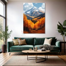 Kanvas Tablo Ev Ofis Duvar Tablosu Sonbahar Dağ Manzara Yeni Ev Hediyesi Kanvas Ev Dekoru