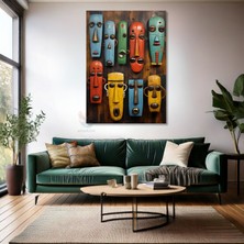 Kanvas Tablo Ev Ofis Duvar Tablosu Afrika Maske Yeni Ev Hediyesi Kanvas Ev Dekoru