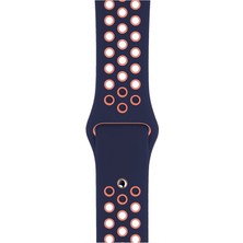 Apple Watch Series 6 42 MM Fileli Kordon Lacivert-Pembe