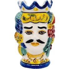 Bıyıklı Kadın Heykel Büst Vazo