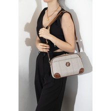 Silver Polo Kadın Çapraz Çanta Bej - Taba NV1094