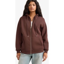 DeFacto Oversize Geniş Kalıp Kapüşonlu Fermuarlı Sweatshirt V4233AZ25WN