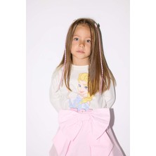 DeFacto Frozen Bisiklet Yaka Uzun Kollu Tişört Kız Bebek F4975A525AU