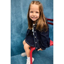 DeFacto Kapüşonlu Denim Ceket Kız Bebek F6195A525AU