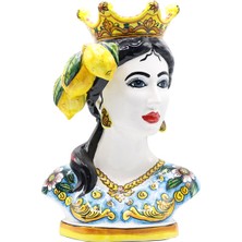 Moor Dekoratif Desenli Büst Heykel