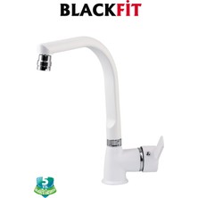 Beyaz Delta Eviye Bataryası Oynar Başlıklı Mutfak Bataryası Çift Su Girişli Mutfak Musluğu Çeşme