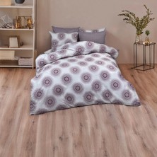 Eflatun Tonlarında Mandala Desenli Nevresim Takımı – Çift Kişilik, %100 Pamuk, Yumuşak Dokulu