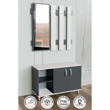 Hediyeler Kapında "alçin" Ayakkabılık ve Askılık & Portmanto Beyaz-Antrasit