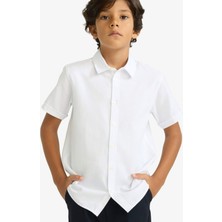 DeFacto Erkek Çocuk Polo Yaka Dokulu Kısa Kollu Gömlek B0776A825AU