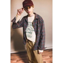 DeFacto Erkek Çocuk Overshirt Fit Polo Yaka Kareli Uzun Kollu Gömlek G1967A825AU