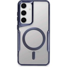 Samsung Galaxy S24 Elegant Venüs Magsafe Kılıf – Slim Transparent Tasarım - Lacivert