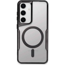 Samsung Galaxy S24 Elegant Venüs Magsafe Kılıf – Slim Transparent Tasarım - Siyah