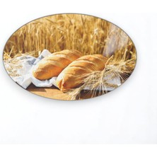 Cozy Co: Temperli Cam Elips Kesme ve Sunum Tablası, Kesme Tahtası, Kesme Tablası, Sunumluk, CKT005