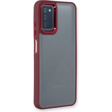 Samsung Galaxy A03S Elegant Clear Case (Şeffaf Kılıf) - Stylish Protective Cover  - Kırmızı