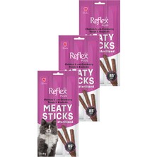 Meaty Sticks Tavuklu ve Kızılcıklı Kedi Ödül Çubuğu 3X5GR Üçlü Paket