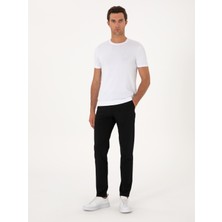Cacharel Erkek Siyah Slim Fit Kanvas Pantolon 50304090-VR046