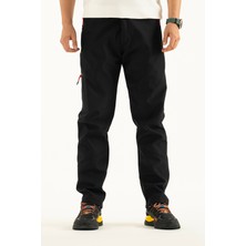 Souris Erkek Softshell Pantolon Su İtici Polar Astar İle Rüzgar Geçirmez Özellikte Siyah