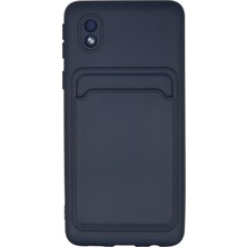 Samsung Galaxy A01 Core Kılıf Card Flex Kılıf (Kartlıklı) - Lacivert