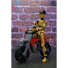 3D Dummy Figür | Hareketli, Pozlanabilir Koleksiyon Modeli | Motosikletli Versiyon