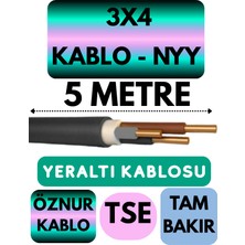 Öznur 3x4 Nyy (Yeraltı Kablosu) Metre Seçenekli
