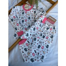 Kedi  Baskılı  Pijama Takımı