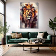 Kanvas Tablo Ev Ofis Duvar Tablosu Kral Aslan Yeni Ev Hediyesi Kanvas Ev Dekoru