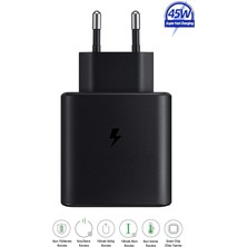Samsung Galaxy A17 Uyumlu 45W Type-C Girişli Super Hızlı Şarj Cihazı Adaptör - Ithalatçı Garantili