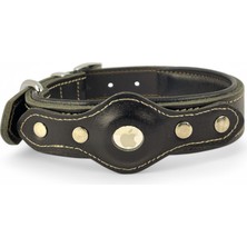 Canini Collar Hakiki Klasik Deri Airtag Uyumlu Köpek Tasması – Dayanıklı, Konforlu ve Şık Tasarım, Airtag Bölmeli Gerçek Deriden Köpekler Için Tasma