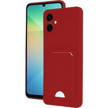 Samsung Galaxy A06 Kılıf Card Flex Kılıf (Kartlıklı) - Kırmızı