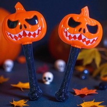 3 Adet Bal Kabağı Işıklı Çubuk Hallowen LED Light Decor Stick 23 cm Cadılar Bayramı LED Işıklı Çubuk