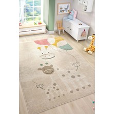 Yumuşak Dokuma Halı Zürafa Figürlü Leke Tutmaz Bebek Odası Çocuk Odası Genç Odası Halısı Zürafa