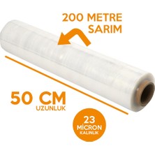 Palet Streç Film 23 Mikron 50 cm x 200 Metre 6 Adet