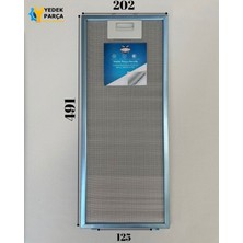 Bosch Uyumlu Davlumbaz 20,2X49,1 cm Arka Ara 12,5 cm Aspiratör Filtresi