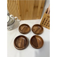 4'lü Yuvarlak Akasya Çerezlik, Akasya Çerez Kasesi, Akasya Sosluk