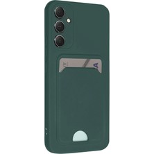 Samsung Galaxy A16 5g Kılıf Card Flex Kılıf (Kartlıklı) - Koyu Yeşil