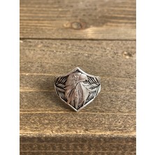 Aida Jewelss 925 Ayar Gümüş Kaplama Ayarlanabilir Ölçü Kartal Şovalye Yüzük