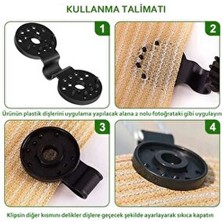 50 Adet - File, Branda, Güneşlik, Karavan Çadırı, Muşamba Klipsi - Sabitleme Kelepçesi