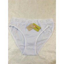 Belinay Kadın 6'lı Beli Dantelli Beyaz Modal Külot Set