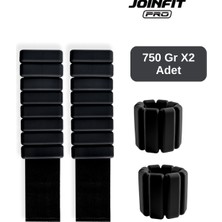 Joınfıt Pro El ve Ayak Bilek Ağırlığı Siyah 750 gr x 2 Adet | Ayarlanabilir Spor ve Fitness Ekipmanı
