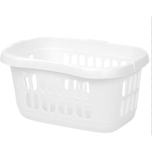 Dekoratif Beyaz Çamaşır Sepeti – Temiz ve Ferah Görünüm