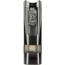 Lubinski Lion Sehpalı Delicili Tek Torch Puro Çakmağı Gunmetal